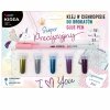 PRECYZYJNY KLEJ W CIENKOPISIE OZDOBNY + BROKAT 5 KOLORÓW KIDEA